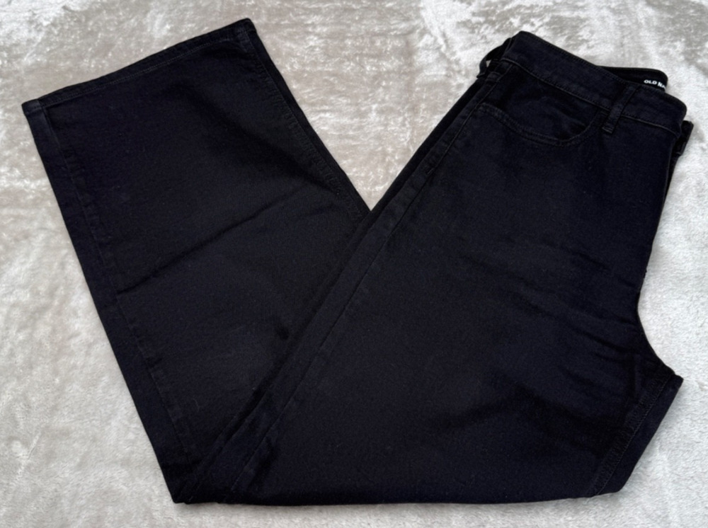 Old Navy Black Jack High Rise WOW Wide Leg Jeans Womens Size 6